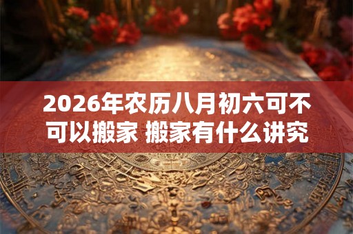2026年农历八月初六可不可以搬家 搬家有什么讲究