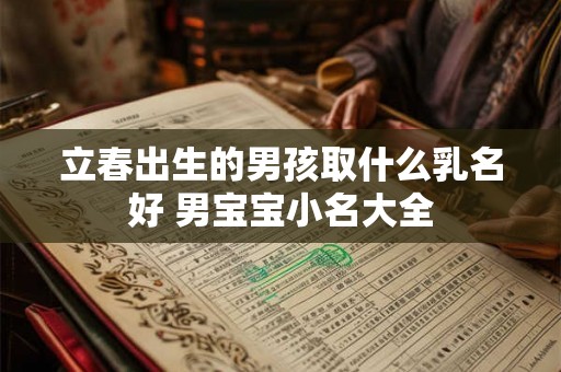 立春出生的男孩取什么乳名好 男宝宝小名大全
