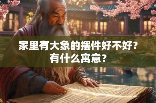 家里有大象的摆件好不好？有什么寓意？
