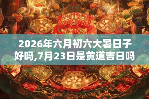 2026年六月初六大暑日子好吗,7月23日是黄道吉日吗