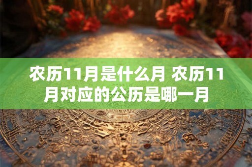 农历11月是什么月 农历11月对应的公历是哪一月