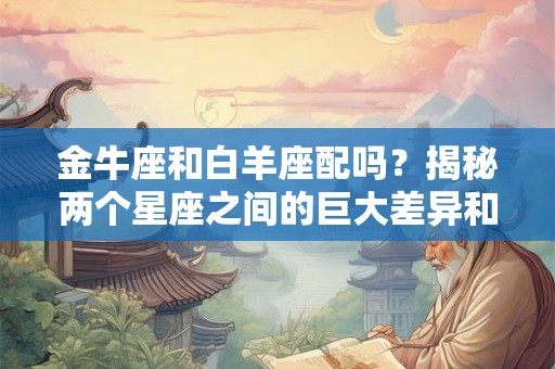 金牛座和白羊座配吗？揭秘两个星座之间的巨大差异和潜在互补性