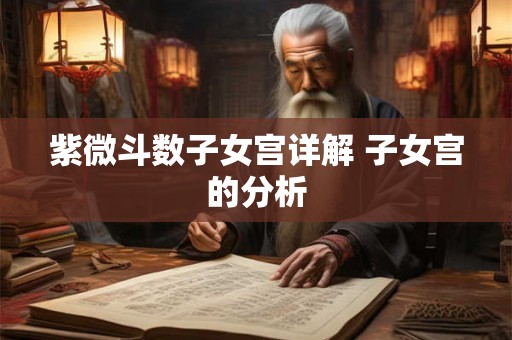 紫微斗数子女宫详解 子女宫的分析