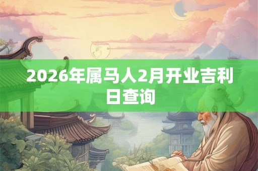 2026年属马人2月开业吉利日查询