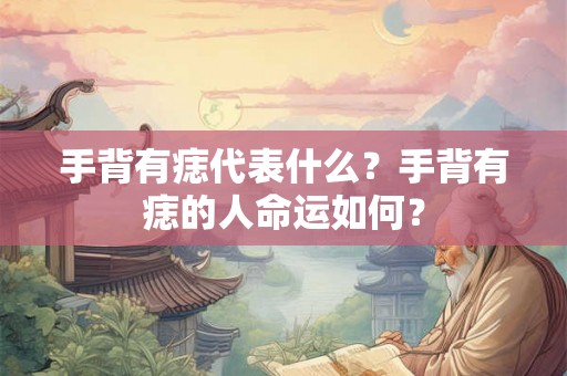 手背有痣代表什么？手背有痣的人命运如何？