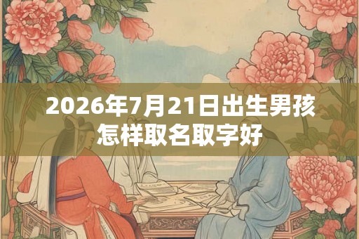 2026年7月21日出生男孩怎样取名取字好