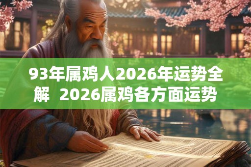 93年属鸡人2026年运势全解 2026属鸡各方面运势 93年属鸡人2026年运势全解 2026属鸡各方面运势