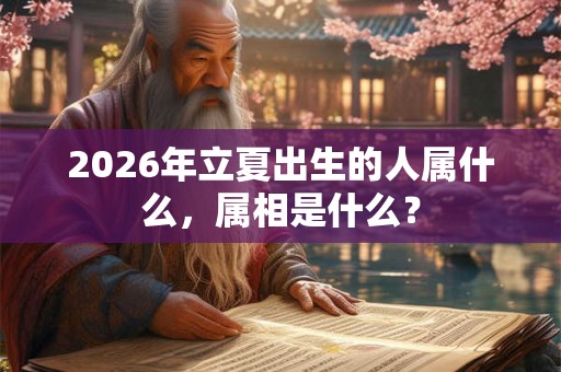 2026年立夏出生的人属什么，属相是什么？