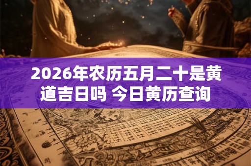 2026年农历五月二十是黄道吉日吗 今日黄历查询