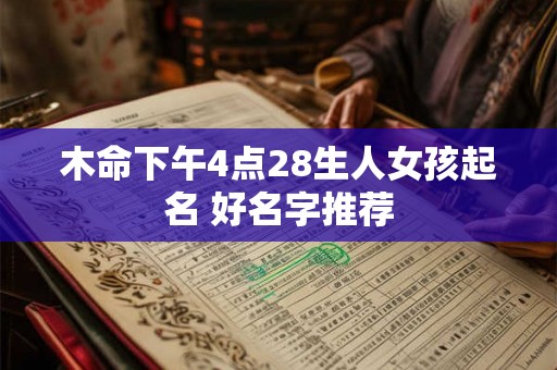 木命下午4点28生人女孩起名 好名字推荐