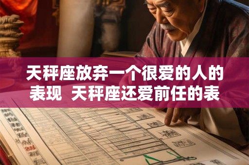 天秤座放弃一个很爱的人的表现  天秤座还爱前任的表现