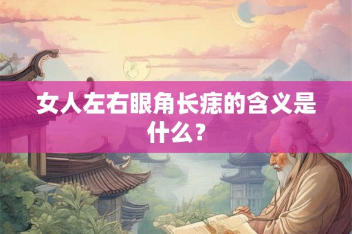 女人左右眼角长痣的含义是什么？