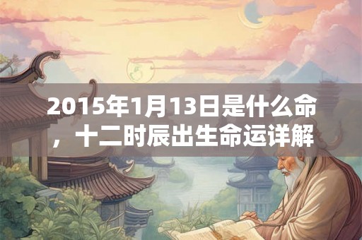 2015年1月13日是什么命，十二时辰出生命运详解