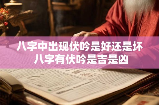 八字中出现伏吟是好还是坏 八字有伏吟是吉是凶 八字中出现伏吟是好还是坏 八字有伏吟是吉是凶
