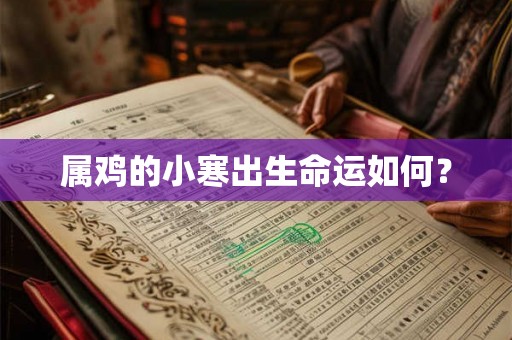 属鸡的小寒出生命运如何？