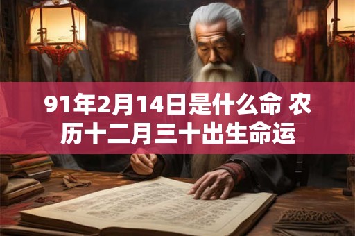 91年2月14日是什么命 农历十二月三十出生命运