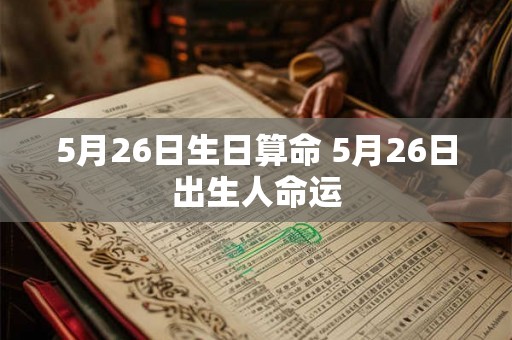5月26日生日算命 5月26日出生人命运 5月26日生日算命 5月26日出生人命运