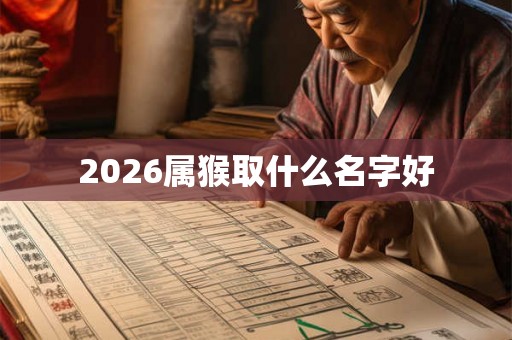 2026属猴取什么名字好