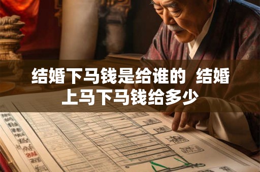 结婚下马钱是给谁的  结婚上马下马钱给多少