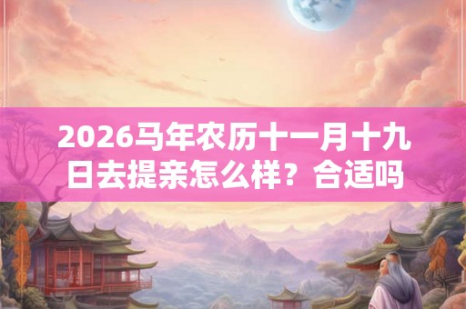 2026马年农历十一月十九日去提亲怎么样？合适吗