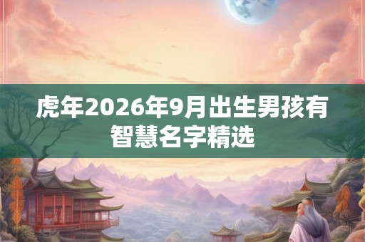 虎年2026年9月出生男孩有智慧名字精选