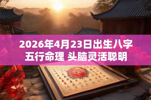 2026年4月23日出生八字五行命理 头脑灵活聪明