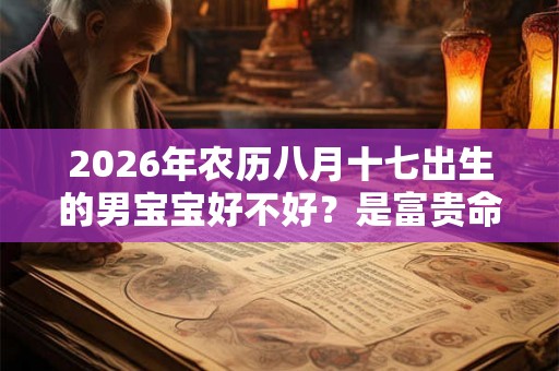 2026年农历八月十七出生的男宝宝好不好？是富贵命吗？