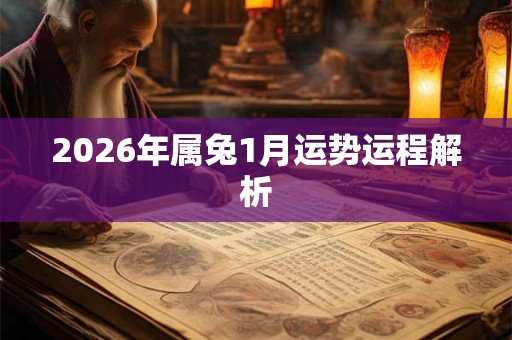 2026年属兔1月运势运程解析