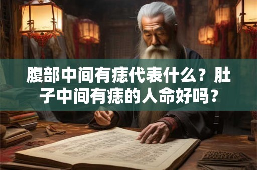腹部中间有痣代表什么？肚子中间有痣的人命好吗？