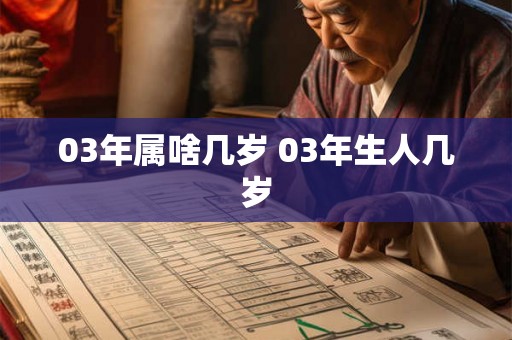 03年属啥几岁 03年生人几岁