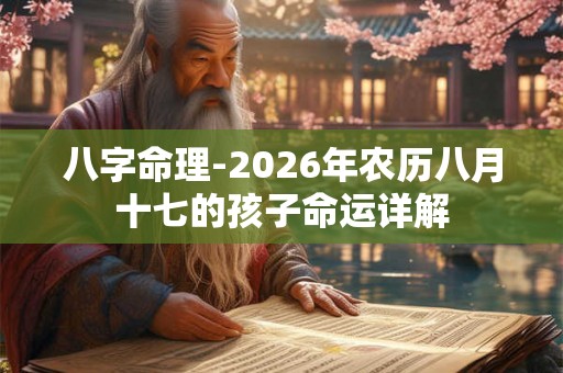 八字命理-2026年农历八月十七的孩子命运详解 八字命理-2026年农历八月十七的孩子命运详解