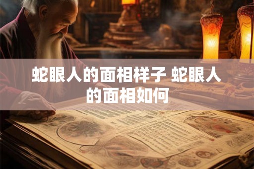 蛇眼人的面相样子 蛇眼人的面相如何
