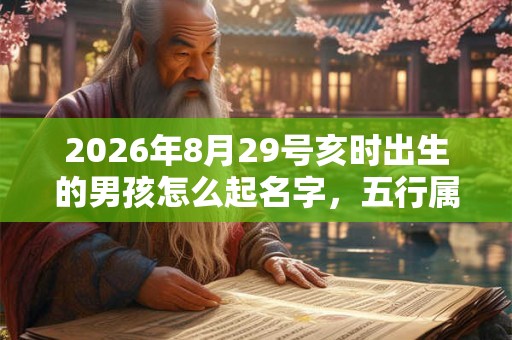 2026年8月29号亥时出生的男孩怎么起名字，五行属什么