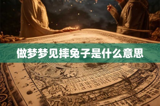 做梦梦见摔兔子是什么意思