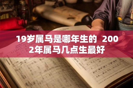 19岁属马是哪年生的  2002年属马几点生最好