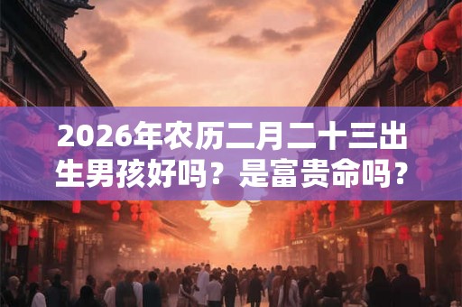 2026年农历二月二十三出生男孩好吗?是富贵命吗? 2026年农历二月二十三出生男孩好吗?是富贵命吗?