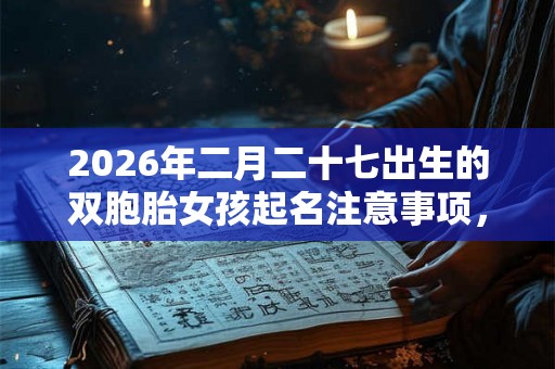 2026年二月二十七出生的双胞胎女孩起名注意事项，五行属什么