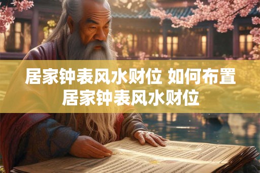 居家钟表风水财位 如何布置居家钟表风水财位