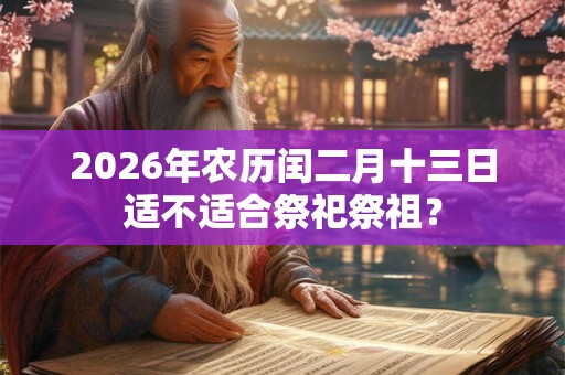 2026年农历闰二月十三日适不适合祭祀祭祖? 2026年农历闰二月十三日适不适合祭祀祭祖?