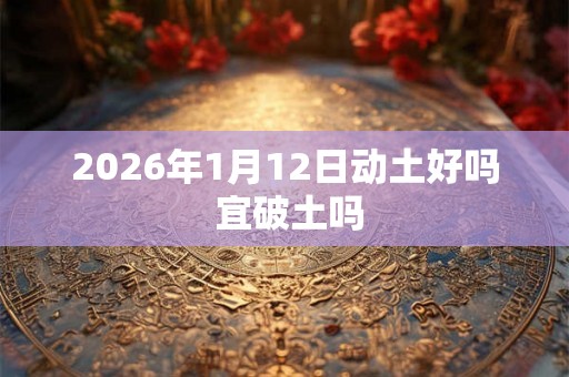 2026年1月12日动土好吗 宜破土吗