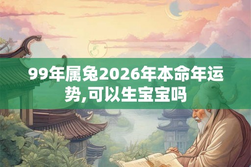 99年属兔2026年本命年运势,可以生宝宝吗 99年属兔2026年本命年运势,可以生宝宝吗