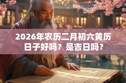 2026年农历二月初六黄历日子好吗？是吉日吗？