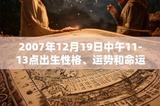 2007年12月19日中午11-13点出生性格、运势和命运