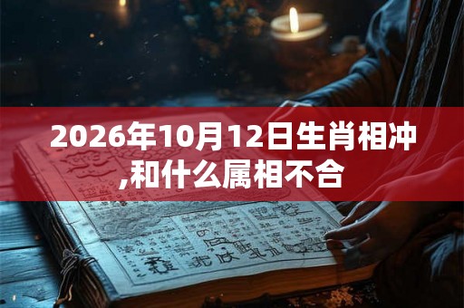 2026年10月12日生肖相冲,和什么属相不合