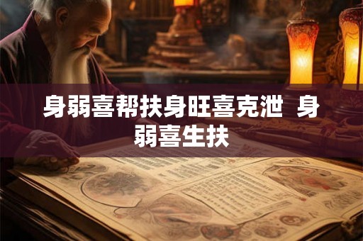 身弱喜帮扶身旺喜克泄  身弱喜生扶