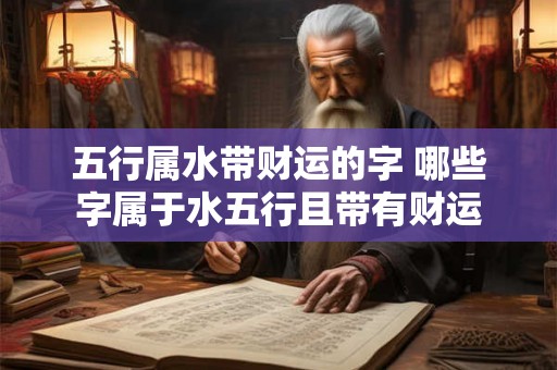 五行属水带财运的字 哪些字属于水五行且带有财运