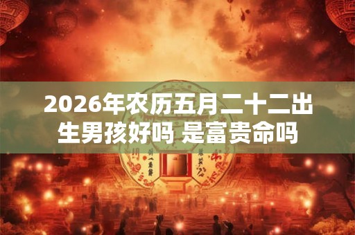 2026年农历五月二十二出生男孩好吗 是富贵命吗