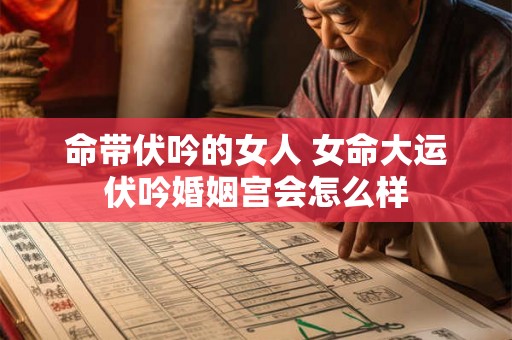 命带伏吟的女人 女命大运伏吟婚姻宫会怎么样