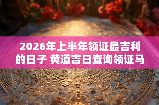 2026年上半年领证最吉利的日子 黄道吉日查询领证马年