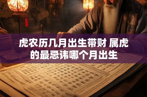 虎农历几月出生带财 属虎的最忌讳哪个月出生